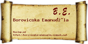 Borovicska Emanuéla névjegykártya